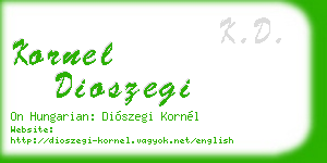 kornel dioszegi business card